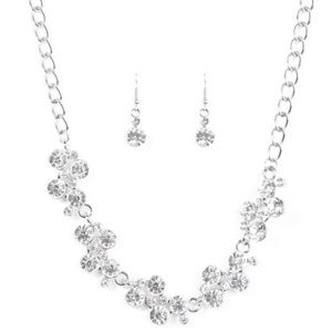 Rhinestone Necklace Earring and Bracelet Set